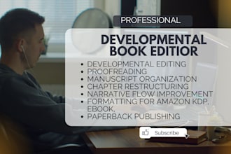 developmental edit format proofread memoir autobiography nonfiction book for KDP