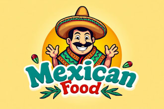 design amazing mexican food logo with a free vector file