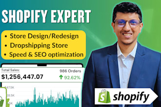 create shopify website design, shopify dropshipping store, shopify store setup