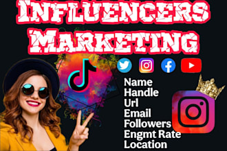 find instagram tiktok and youtube influencers for influencer marketing