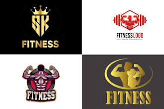 design gym, sports, fitness, health and clothing brand logo