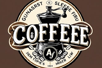 design premium coffee labels, coffee shop logo, branding