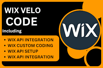 develop custom wix velo code, wix API integration, and dynamic wix features