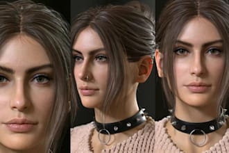photorealistic 3d model, 3d metahuman character, 3d metahuman, 3d game character