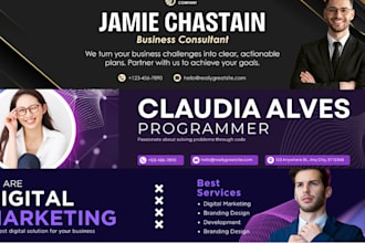 create professional linkedin banner and cover