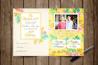 design a creative and custom birthday invitation card