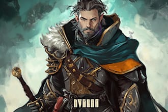 draw dnd character art fantasy scifi illustration for you