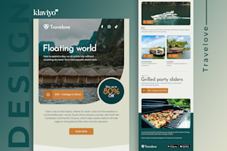 design klaviyo email template and email flows for klaviyo email marketing