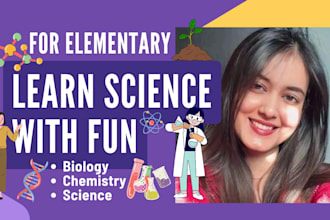 tutor and teach general science biology and chemistry in fun and effective way