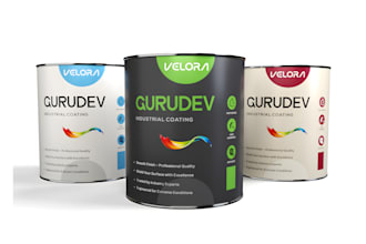 design professional paint bucket, oil tin, and adhesive labels
