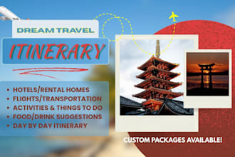 plan your dream travel itinerary for your vacation or trip to any country