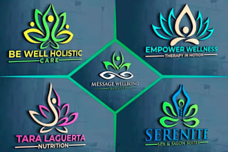 design massage therapy wellness spa skin care yoga logo