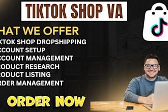 manage tiktok dropshipping store, tiktok shop VA, product search, product list