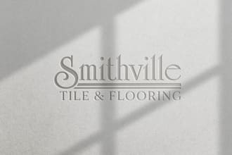 design a minimalist unique tile and flooring business logo