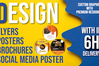 design stunning flyers poster brochures social media poster