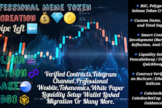 launch a cryptocurrecny token on solana,bsc,polygon