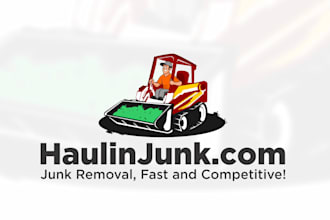 design a custom mascot logo for your junk hauling business