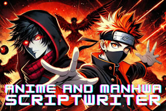 write captivating manhwa, manga, or anime scripts plus recap