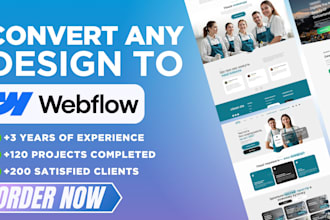 design, redesign, convert your figma to webflow, update or fix webflow website,