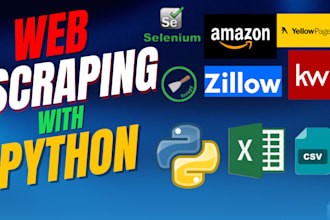 do python web scraping, web scraper, data mining and data  collection