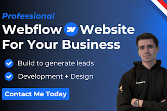 do webflow website development and webflow website design as webflow developer