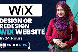 design or redesign wix website, wix landing page in 24 hours