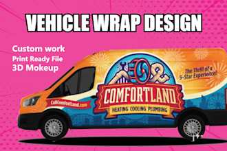 create vehicle wrap designs, car wrap , van wrap, vehicle wrap, truck wraps