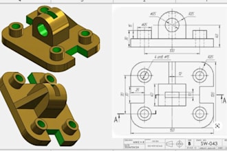 3d mechanical cad modeling, 3d cad drawing, stl, step, obj file using solidworks