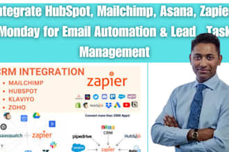 integrate hubspot mailchimp asana zapier monday email automation lead management