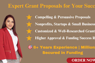 research and write compelling grant proposals for funding success