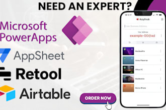 microsoft powerapps, appsheet, retool, airtable your business