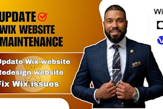 update and manage wix website redesign and customize wix website development SEO
