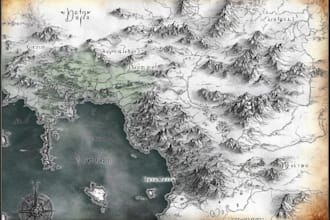make a fantasy map for rpg fantasy dnd novels board game