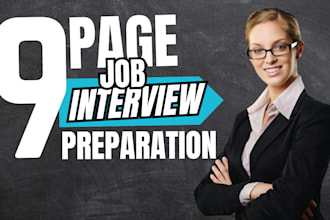 deliver  ultimate 9 page interview preparation toolkit to land a job
