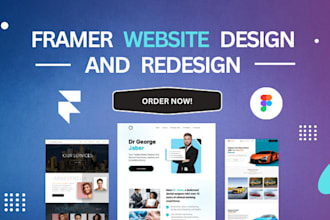 do framer website design or redesign figma to framer landing page, framer design