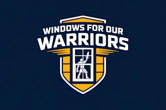 do awesome window company logo for your warriors promotion