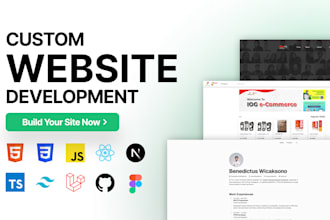 do custom portfolio website as full stack front end back end developer