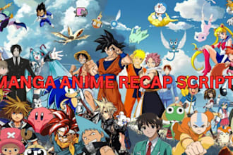 write pro manga anime manhwa recap scripts manga recap and scriptwriting youtube