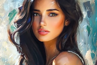 turn your picture into a digital oil painting portrait