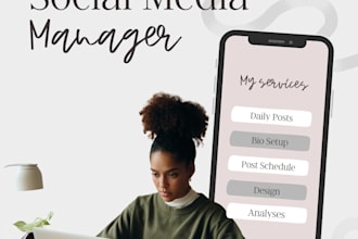 be your soical media manager, content creator and sm manager