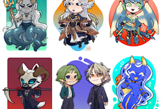 draw your character as little tiny cutie chibi
