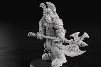 sculpt 3d miniature,3dmodel,3d warhammer, statue tabletop, figurine for 3d print
