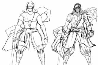 2d frame by frame animation, 2d line art animation pencil sketch