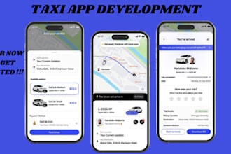 develop taxi app, taxi booking app, taxi booking website