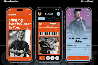 build event booking app, ticket booking app, hotel booking,