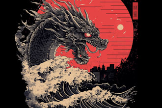 create japanese style for tshirt
