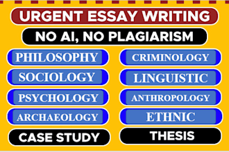 do archaeology, criminology, linguistic, anthropology,ethnic