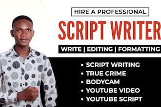write viral true crime police bodycam youtube video script with clips