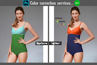 color change, color correction and color replacement for ecommerce product photo