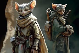create realistic character and creature concept art